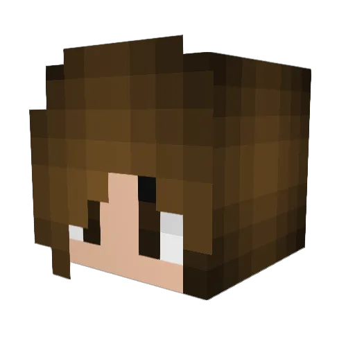 Weyga Minecraft avatar head, 3D render