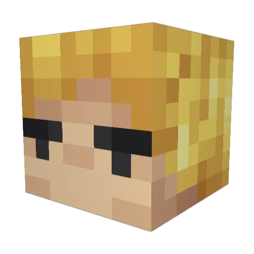 Weyox Minecraft avatar head, 3D render