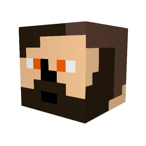 WeyrMage Minecraft avatar head, 3D render