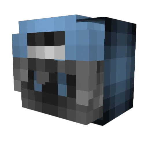 WezFight Minecraft avatar head, 3D render