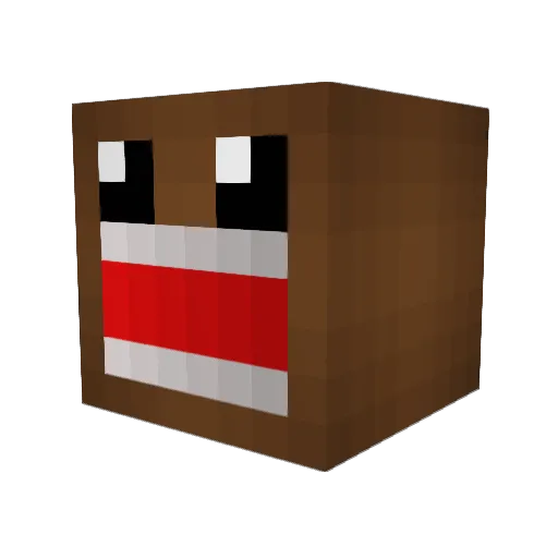 Wezc Minecraft avatar head, 3D render