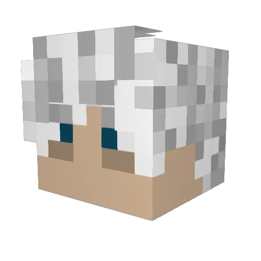 Wezerh Minecraft avatar head, 3D render