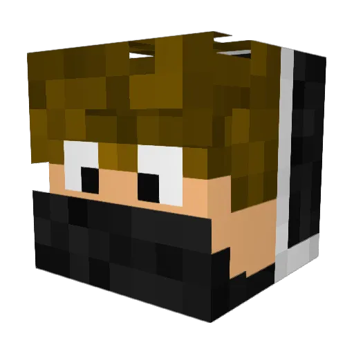 Weziv Minecraft avatar head, 3D render