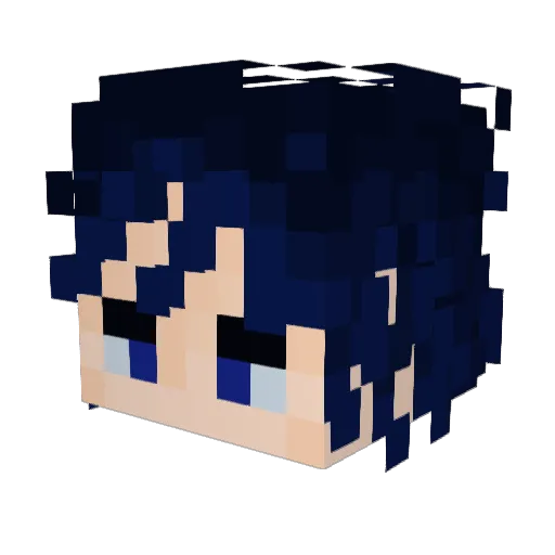 Wguffy Minecraft avatar head, 3D render