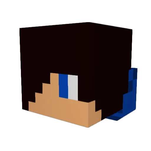 Wh0amI Minecraft avatar head, 3D render