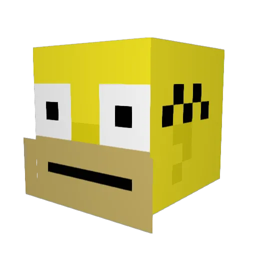 Wh0reF0rFatMen Minecraft avatar head, 3D render