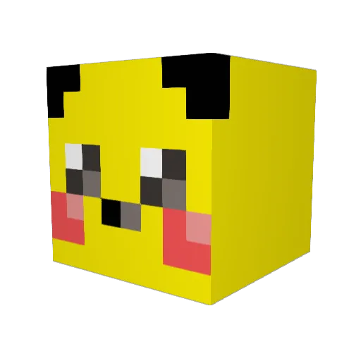 Wh13tzZ Minecraft avatar head, 3D render