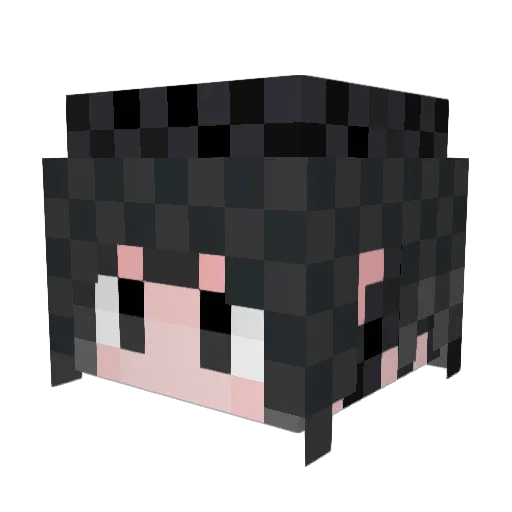 Wh1TEEEEEEEE Minecraft avatar head, 3D render