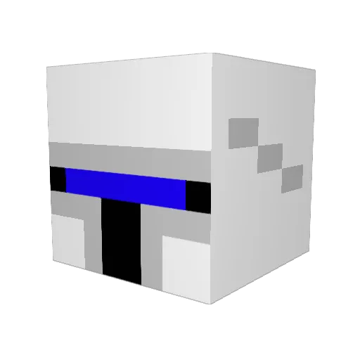 Wh1te_Hunter Minecraft avatar head, 3D render