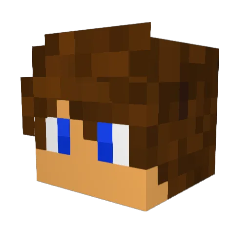Wh1teh0use Minecraft avatar head, 3D render