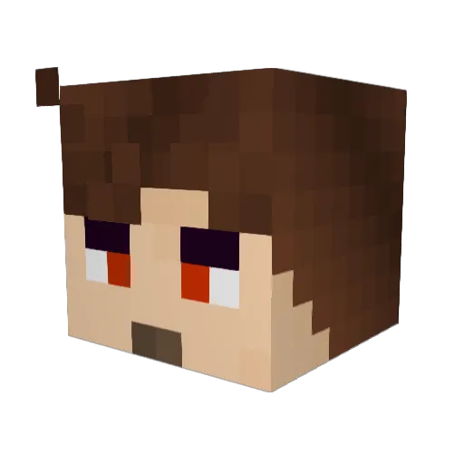 WhaTheWord Minecraft avatar head, 3D render