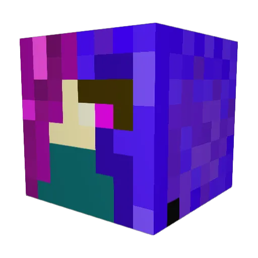 Whaaatwhat123 Minecraft avatar head, 3D render