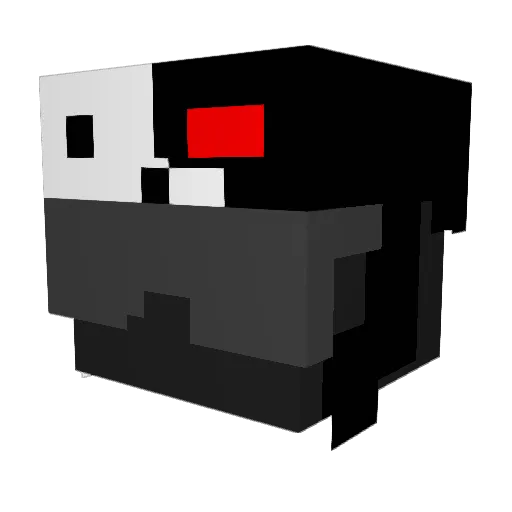 WhaakS Minecraft avatar head, 3D render