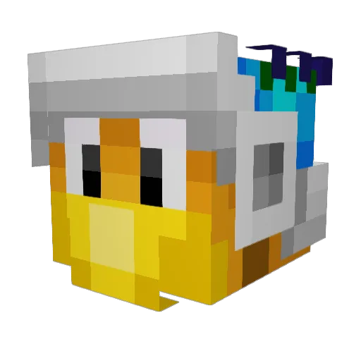 WhackCat Minecraft avatar head, 3D render
