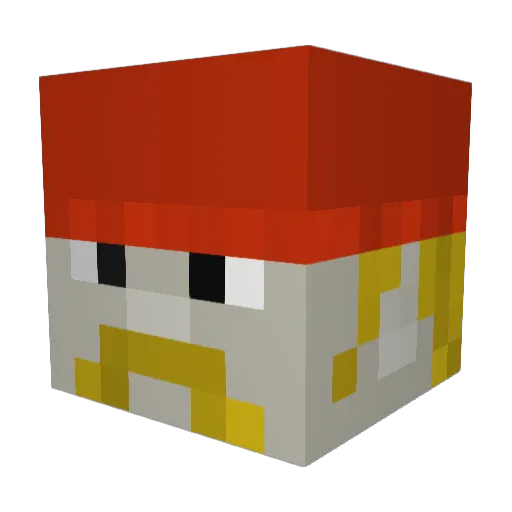 WhajT Minecraft avatar head, 3D render