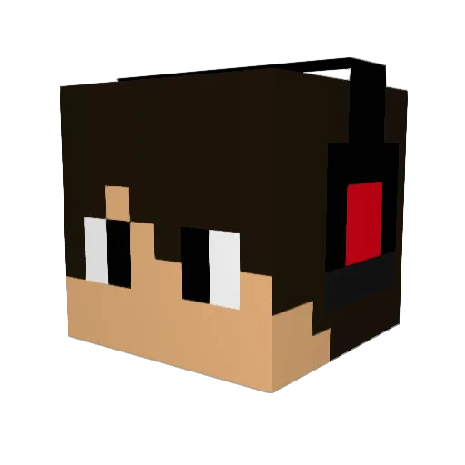 WhaleKat Minecraft avatar head, 3D render