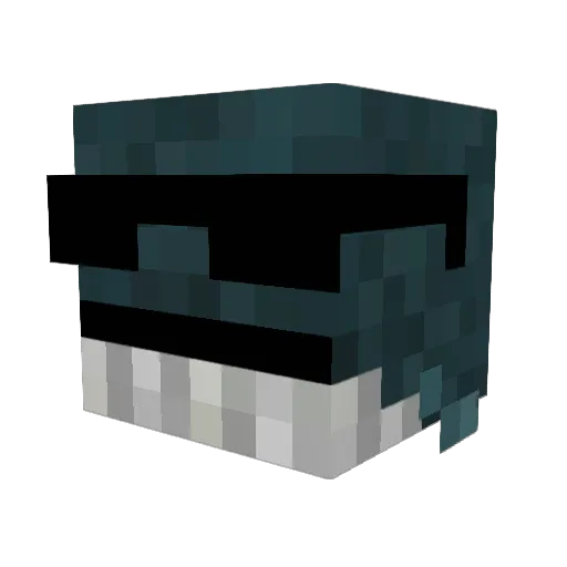 Whale_Mayor Minecraft avatar head, 3D render