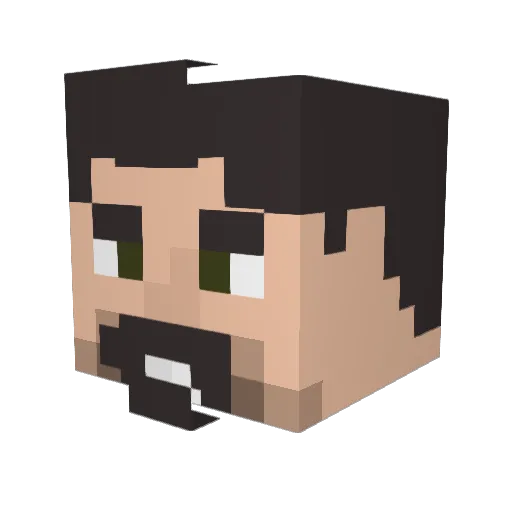 Whalics Minecraft avatar head, 3D render