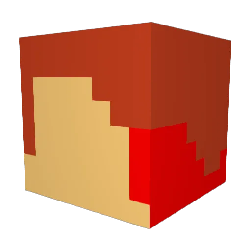 Whamzoops Minecraft avatar head, 3D render
