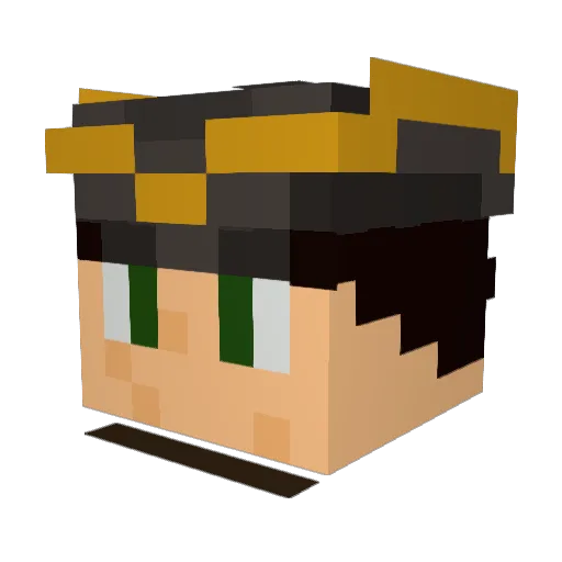 WhaoNelly Minecraft avatar head, 3D render