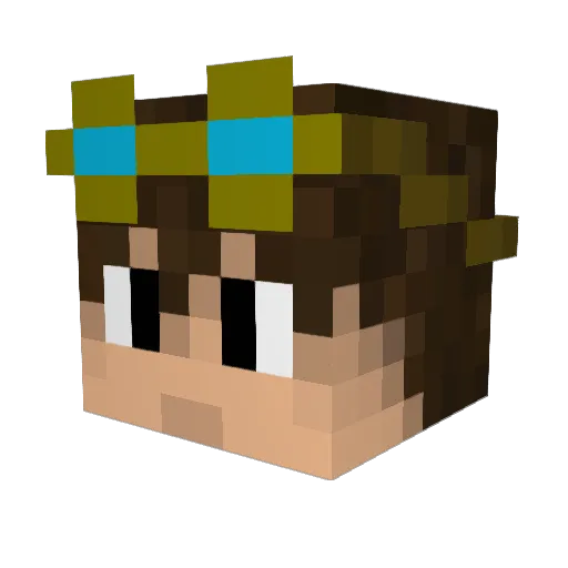 Whares Minecraft avatar head, 3D render