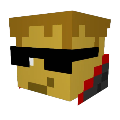 What4c Minecraft avatar head, 3D render