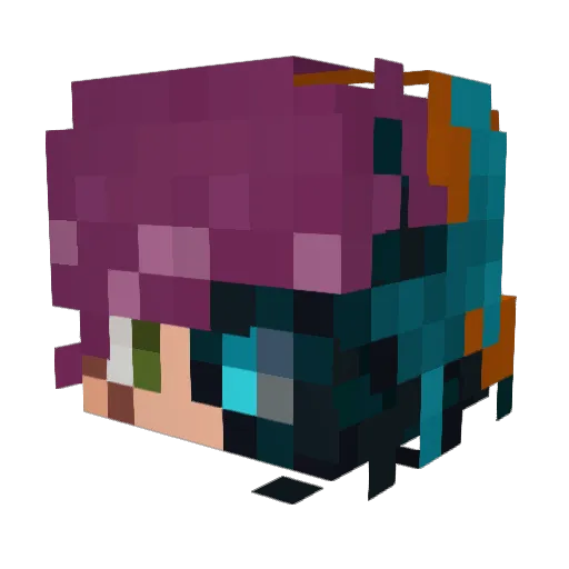WhatAmIDoingAHH Minecraft avatar head, 3D render