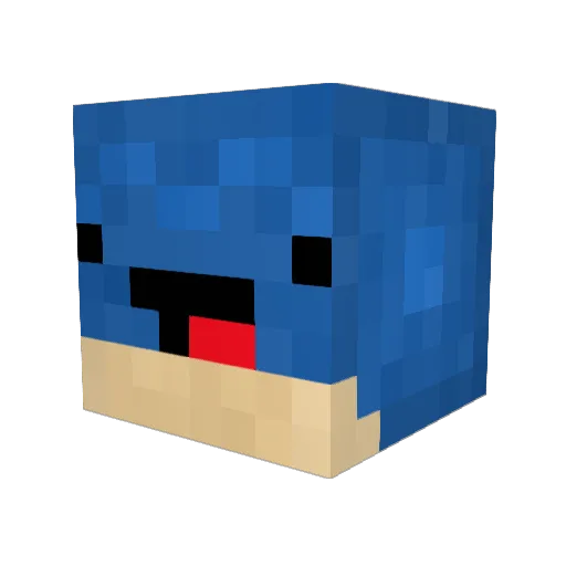 WhatAreULukinAt Minecraft avatar head, 3D render