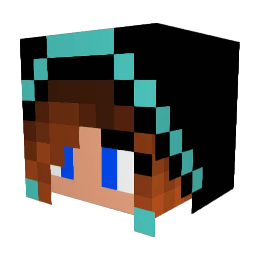 WhatEverClever Minecraft avatar head, 3D render
