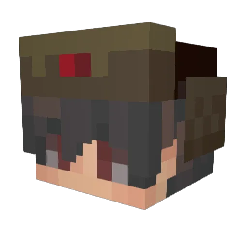 WhatGrandSky Minecraft avatar head, 3D render