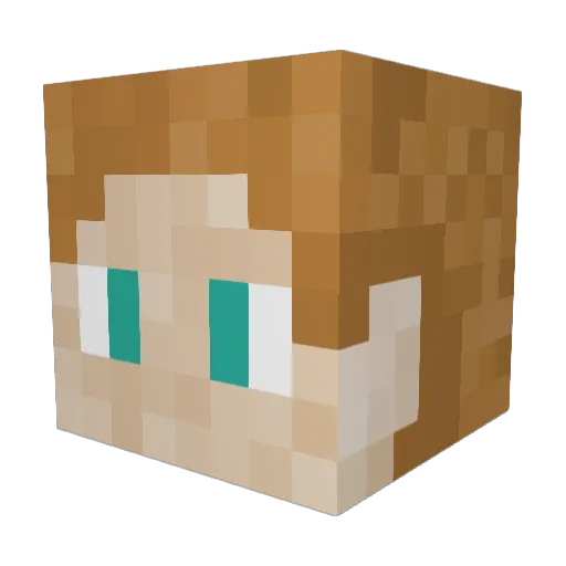 WhatIsMyPurpose1 Minecraft avatar head, 3D render
