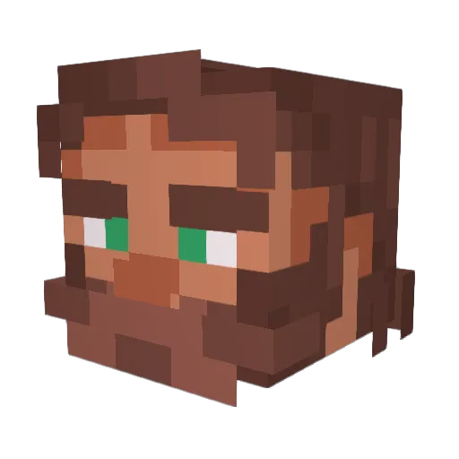 WhatIsUp1214 Minecraft avatar head, 3D render