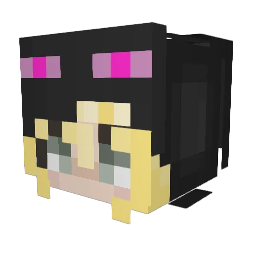WhatTheHeks Minecraft avatar head, 3D render