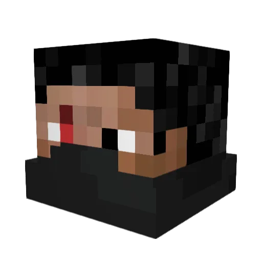 WhatTheScar Minecraft avatar head, 3D render
