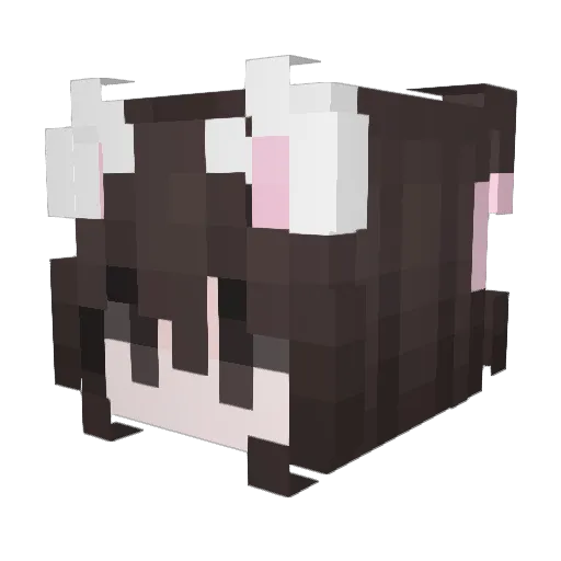 WhatZab Minecraft avatar head, 3D render