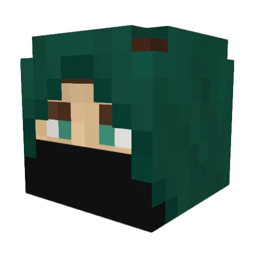 What_aChad Minecraft avatar head, 3D render