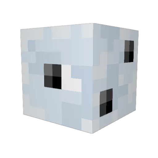 WhataBottle Minecraft avatar head, 3D render