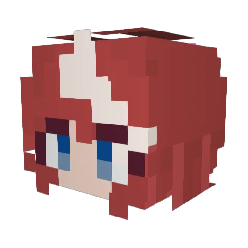Whatever28 Minecraft avatar head, 3D render