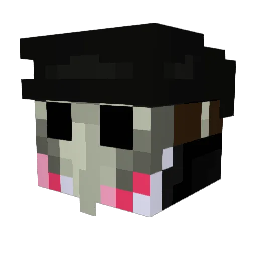 Whateverfitshere Minecraft avatar head, 3D render