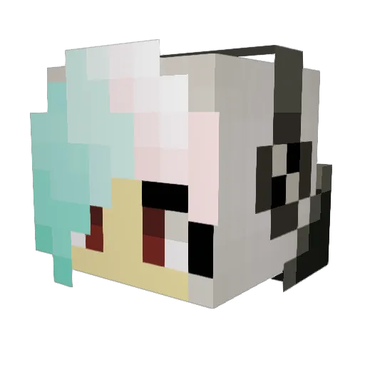 WhatsAComputer Minecraft avatar head, 3D render