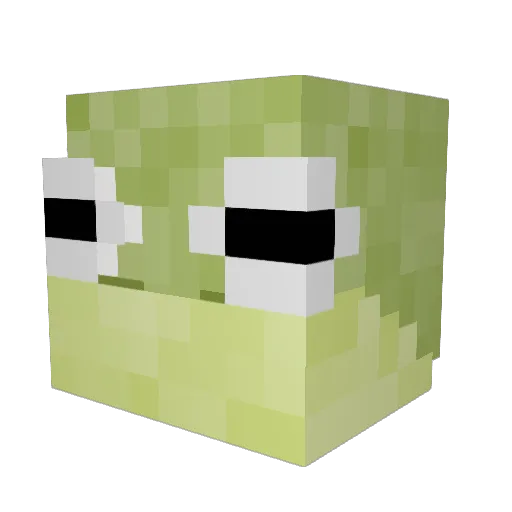 WhatsThisAParty Minecraft avatar head, 3D render