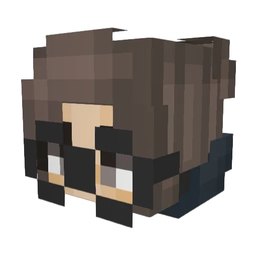 WhatsTrending Minecraft avatar head, 3D render