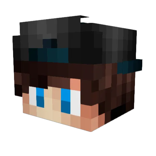 Whatsaeugene Minecraft avatar head, 3D render
