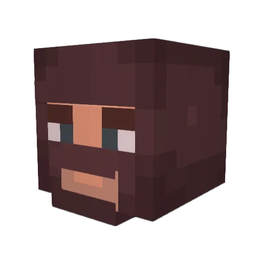 WheatCrackers Minecraft avatar head, 3D render