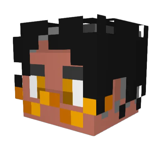 WheatWacker Minecraft avatar head, 3D render