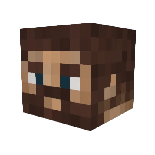 Wheat_Thin_ Minecraft avatar head, 3D render