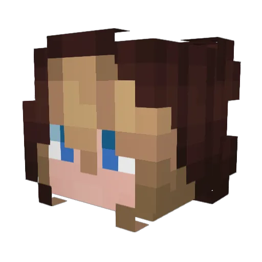 Wheatbread87 Minecraft avatar head, 3D render