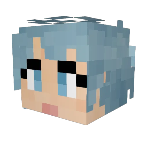 Wheatykins Minecraft avatar head, 3D render