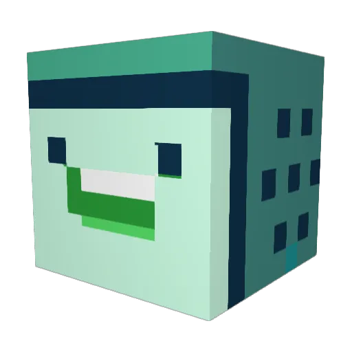 WheeIzz Minecraft avatar head, 3D render