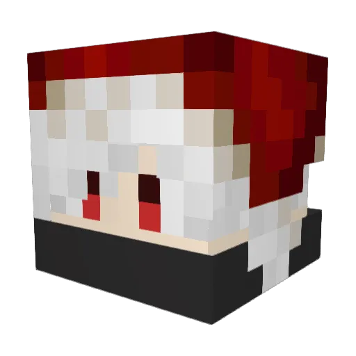 Wheeloh Minecraft avatar head, 3D render